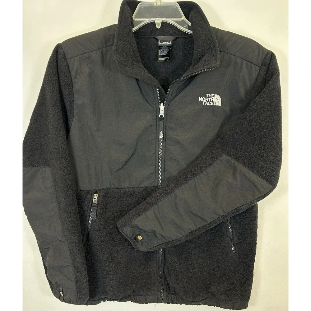 The North Face Jacket Boys Youth XLarge Black Denali Full Zip Fleece Jacket Coat